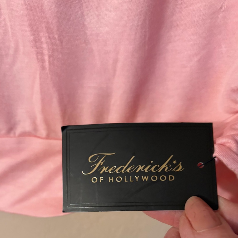 Frederick's Of Hollywood Katarina Eve Pink Lounge PJ Set NWT Sz M Soft Sleepwear - Picture 6 of 10